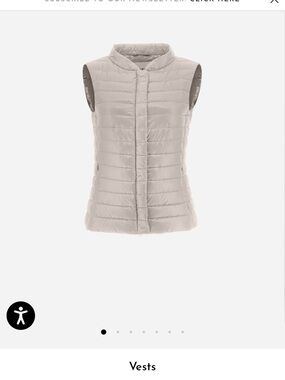 Herno Silver Quilted Lightweight Puffer Vest